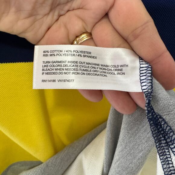 Prince Mens Striped Polo Shirt‎ Size S Multi-Color Sporty Casual Collared - Picture 5 of 7